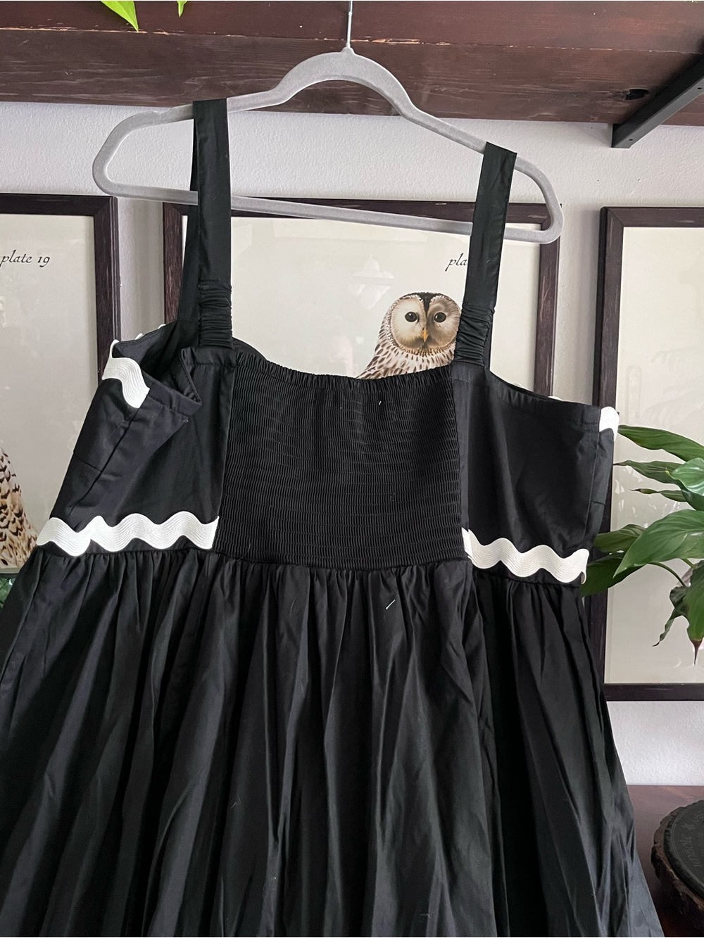 NWT Torrid 2 Black Dress with White Scalloped Trim - Picture 7 of 7